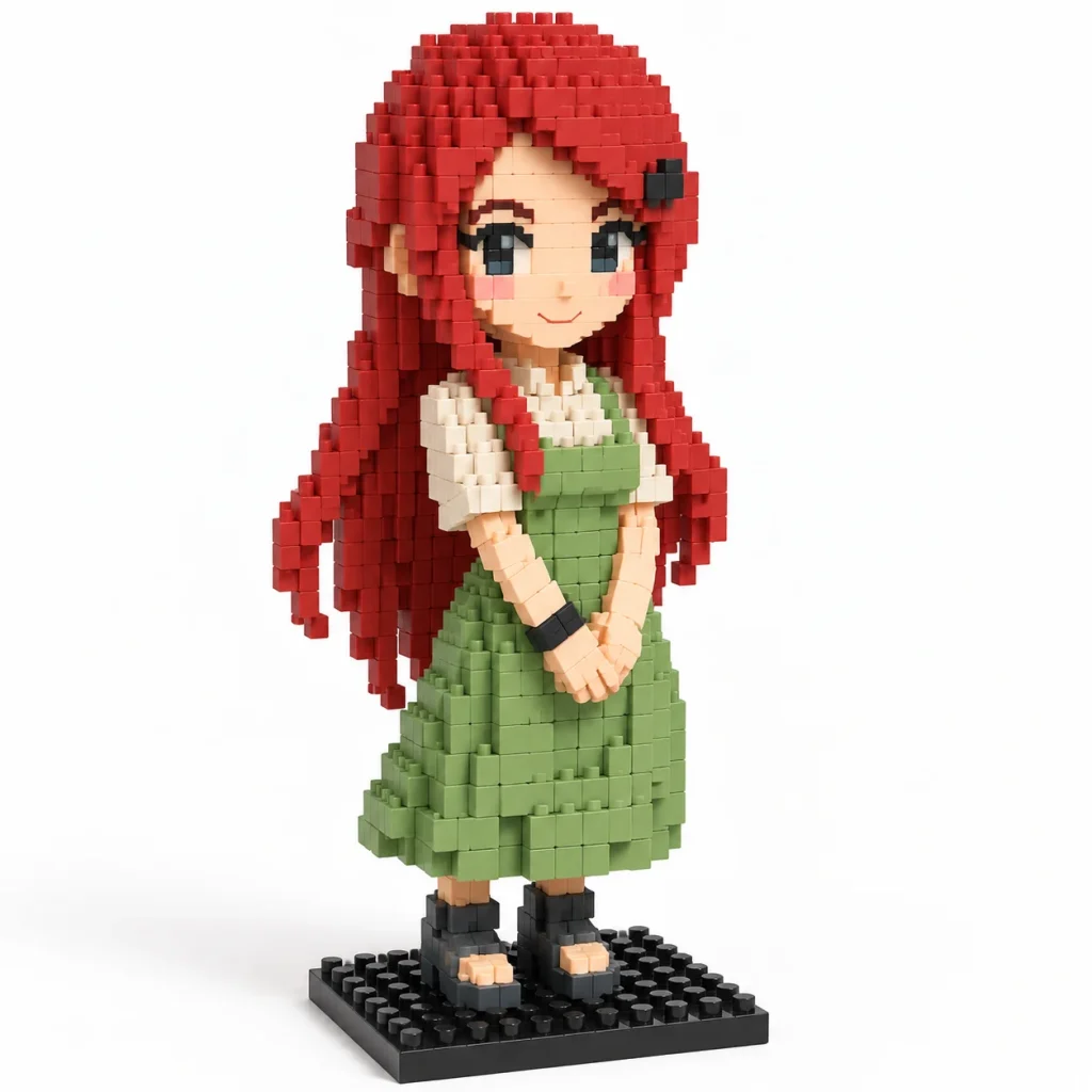 Mô hình lắp ráp mini nhân vật Kushina Uzumaki đã lắp xong