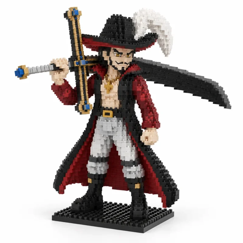 Mô hình lắp ráp mini nhân vật Mihawk One Piece đã lắp xong
