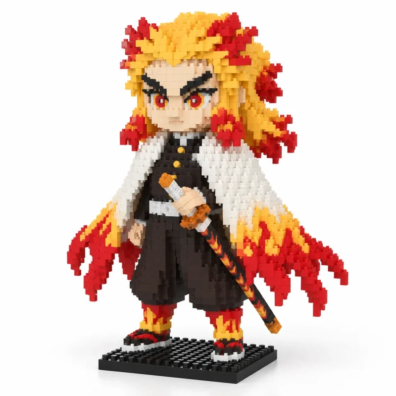 Mô hình lắp ráp mini nhân vật Rengoku Kyojuro đã lắp xong